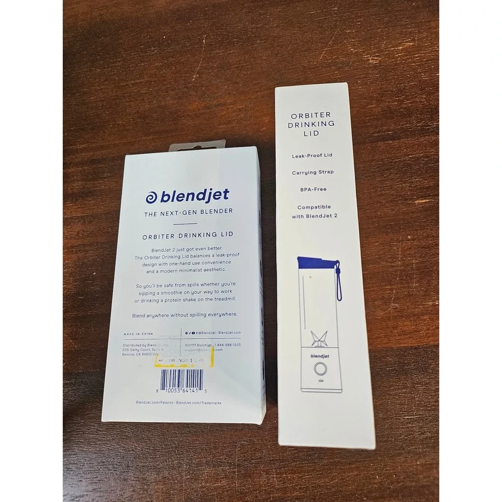 BlendJet Orbiter Drinking Lid Clear 2-Pack Leak-Proof BPA-Free Accessory